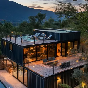 Container Home With Rooftop Pool