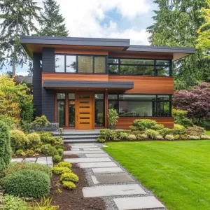 Contemporary Haven with a Wooden Embrace