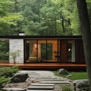 Retro Serenity Nestled in Greenery