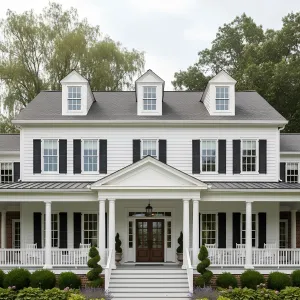 Porchside Dormer Charm Colonial