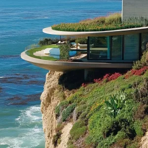 Circular Eco-friendly Home With Living Roof