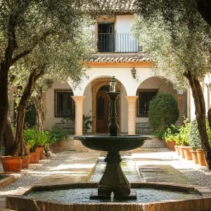 Courtyard With Central Fountain