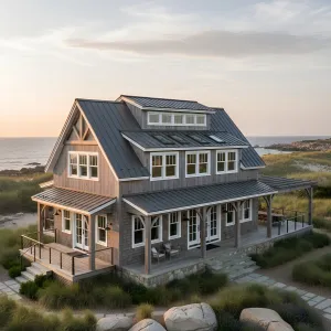 Dune-Stacked Coastal Barnhouse