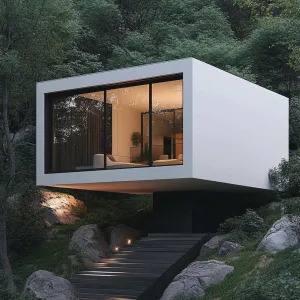 Mystical Cube Amongst the Trees