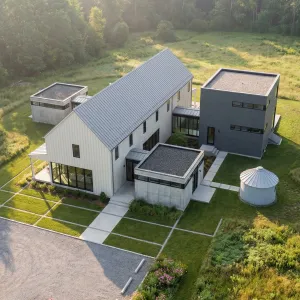 Greenbelt Linear Courtyard Farmhouse