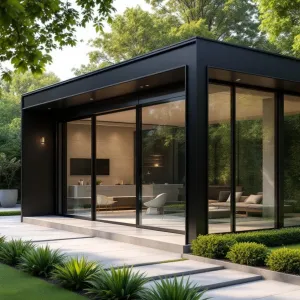 Gleaming Glass Pavilion of Chic Tranquility