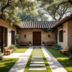 Stepping Stone Symphony: A Courtyard Fantasy