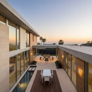 Coastal Linear Courtyard Living