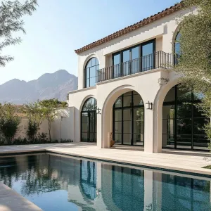 Curved Arches and Serene Reflections