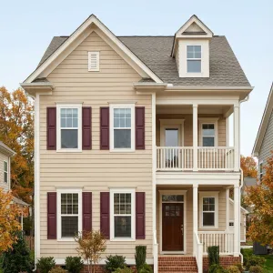 Balcony-Fronted Beige Village Classic