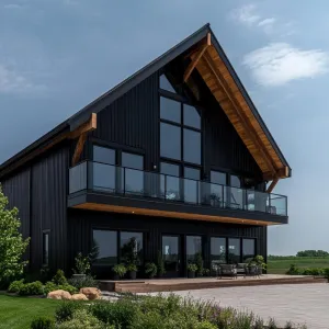 Sleek Modern Barn House Under Vast Sky