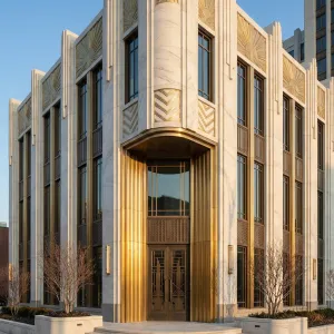 Marbled Sunburst Deco Corner Pavilion