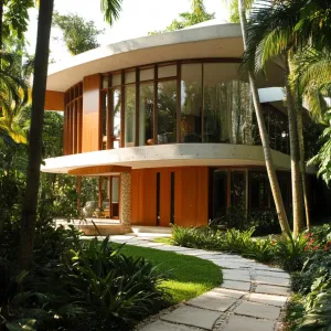 Tropical Retreat: A Glassy Wonder Nestled in Green