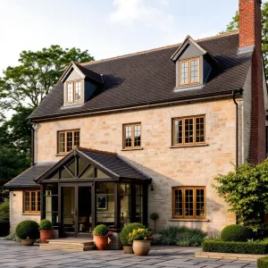 Stone Haven with a Cheerful Chimney