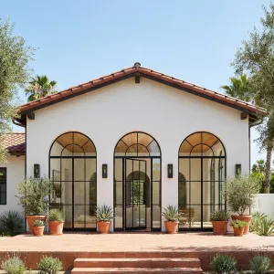 Terracotta Terrace Home With Framed Arches