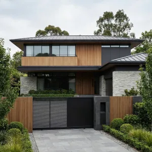 Timber Veil House With Quiet Gate
