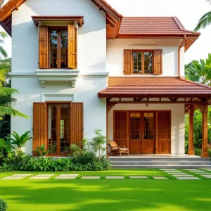 Traditional Indian Home Surrounded by Nature