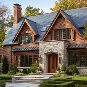 Charming Brick Manor With Slate Roof