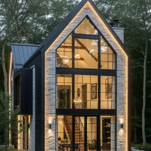 Glass-Fronted Oasis With Rustic Panache