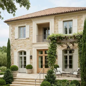 Tuscan Courtyard Cottage With Climbing Greenery