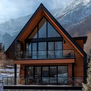 Alpine A-Frame with a Glassy Charm