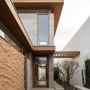 Timber Eave Brickwalk Residence