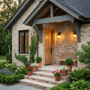 Garden Porch Cottage With Brick Charm