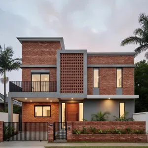 Urban Brick Breeze Block Residence