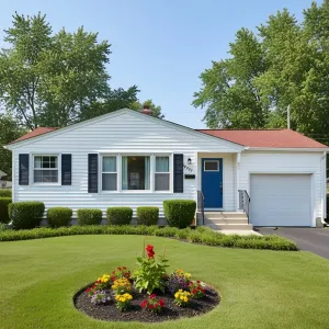 Bungalow Serenade with a Blue Door