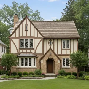 Copper-Bay Tudor With Arched Welcome