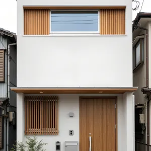 Whimsical Wooden Wonder: A Compact Row House Masterpiece