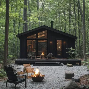 A Midnight Hideout in the Woods