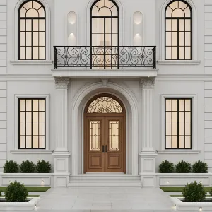 Silhouette Arches Courtyard Facade