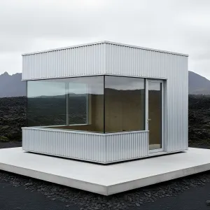 The Mirage: Glass Box in Lava Fields