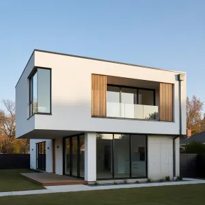Sunlit Cantilever Courtyard House