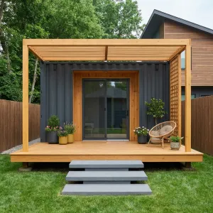 Warm Pergola Container Retreat