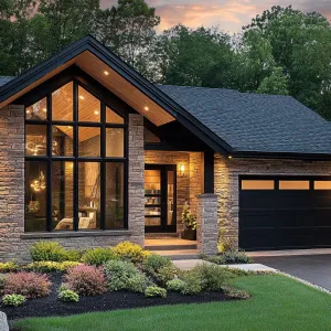 Charming Modern Bungalow at Dusk