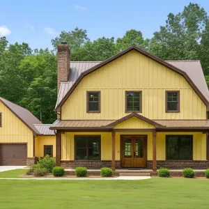 Cheery Yellow Barndominium Bliss