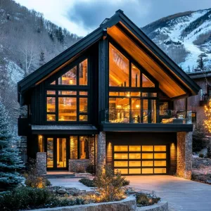 Glowing Mountain Chalet Charm