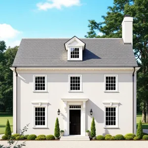 Majestic Manor with Pristine White Facade