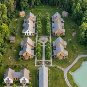 Linear Farmstead Village Under Tree Allée