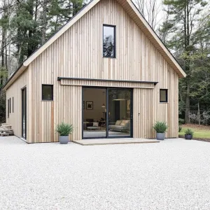 Inviting Timber Retreat in the Forest