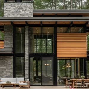 Wood and Stone Symphony in the Forest