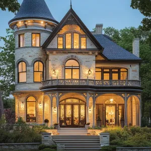 Victorian Mansion with Towering Splendor