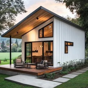 A Steel Cottage with a Wooden Twist