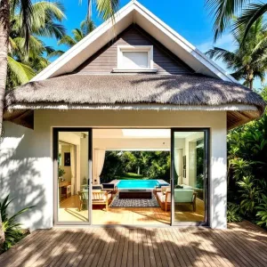 Tropical Bungalow Bliss with Poolside Charm