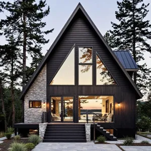 A-Frame Allure: The Shadowy Chalet