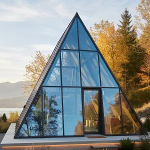 Glacier-Blue Peak Glass Cabin