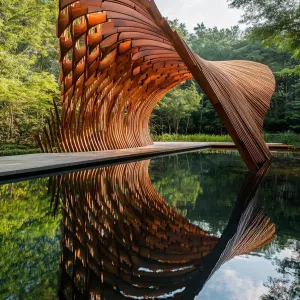 Wooden Wave: Nature’s Reflection