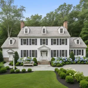 Symmetrical Garrison Colonial Elegance